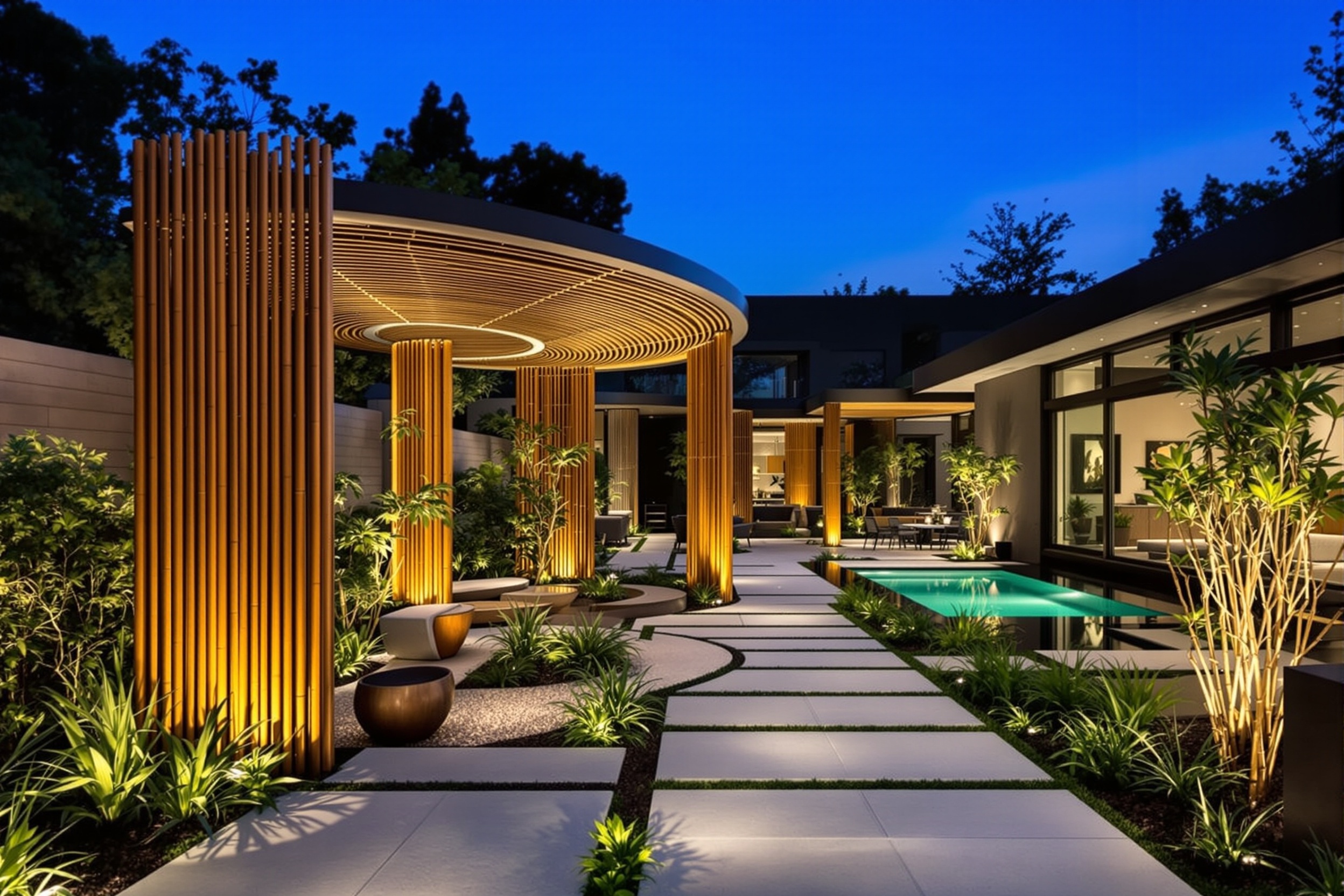 Modern Bahçe Tasarımında Bambu Kullanımı