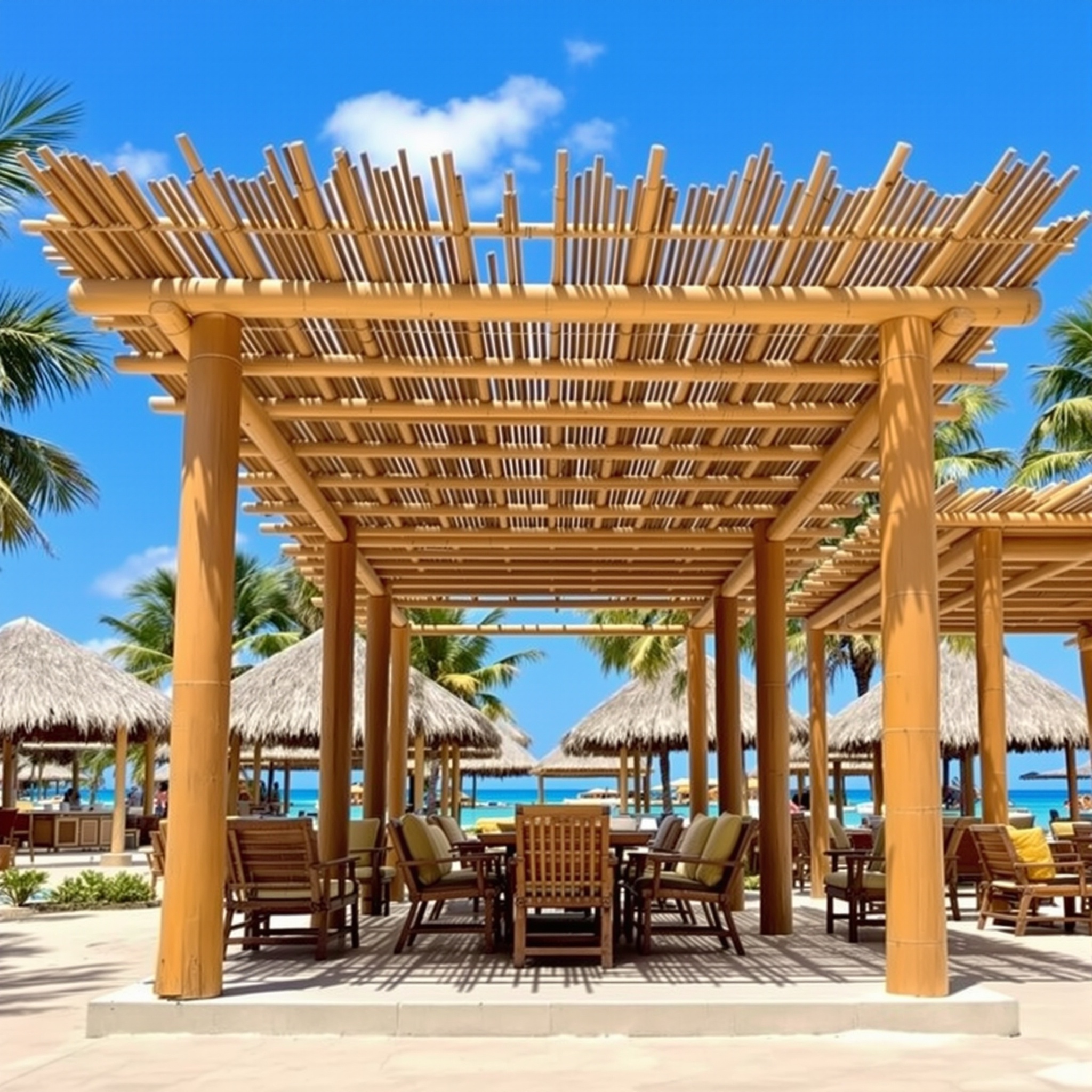 Tropikal Bambu Pergola thumbnail 5